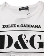 Dolce & Gabbana White Logo Camouflage Crew Neck Men T-shirt - Zeiniez