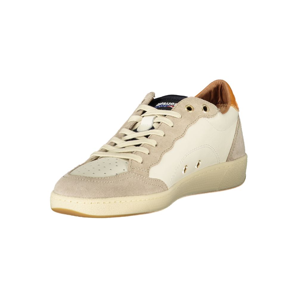 Blauer White Leather Men Sneaker - Zeiniez