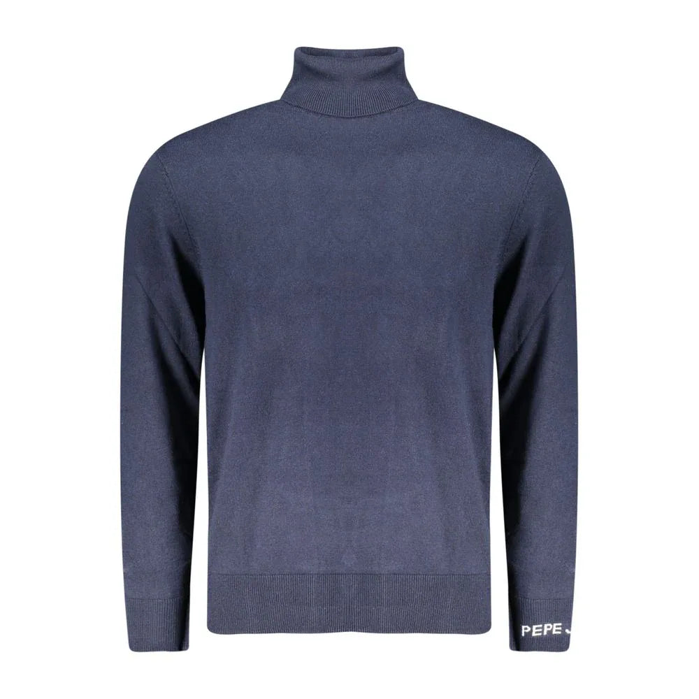 Pepe Jeans Blue Cotton Men Sweater Turtleneck - Zeiniez
