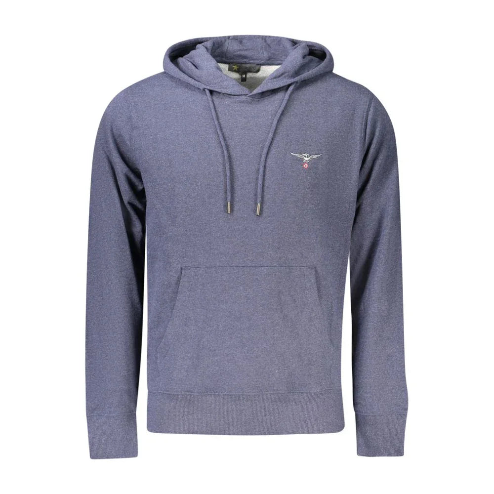 Accademia Militare Blue Recycled Cotton Men's Hooded Sweatshirt - Zeiniez