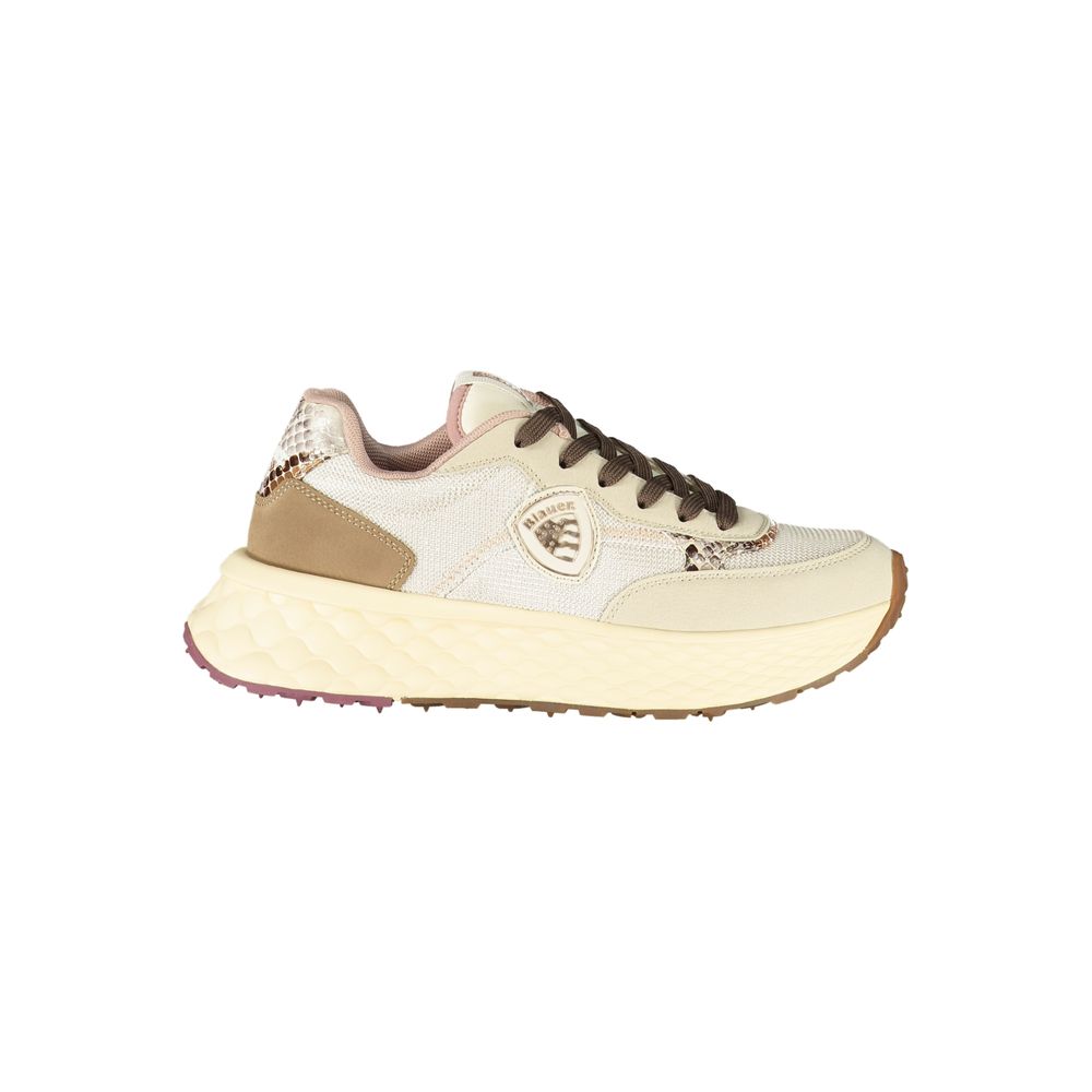 Blauer Beige Leather Women Sneaker - Zeiniez