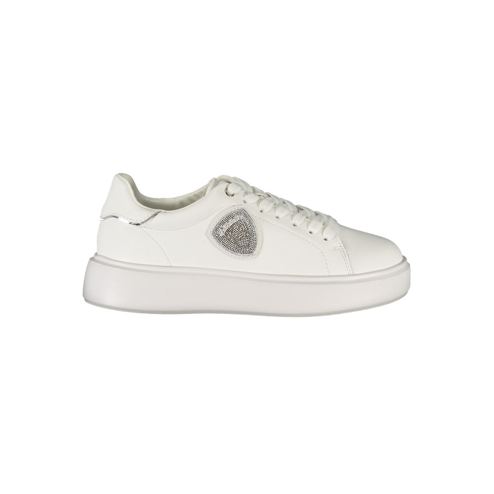 Blauer White Leather Women Sneaker - Zeiniez