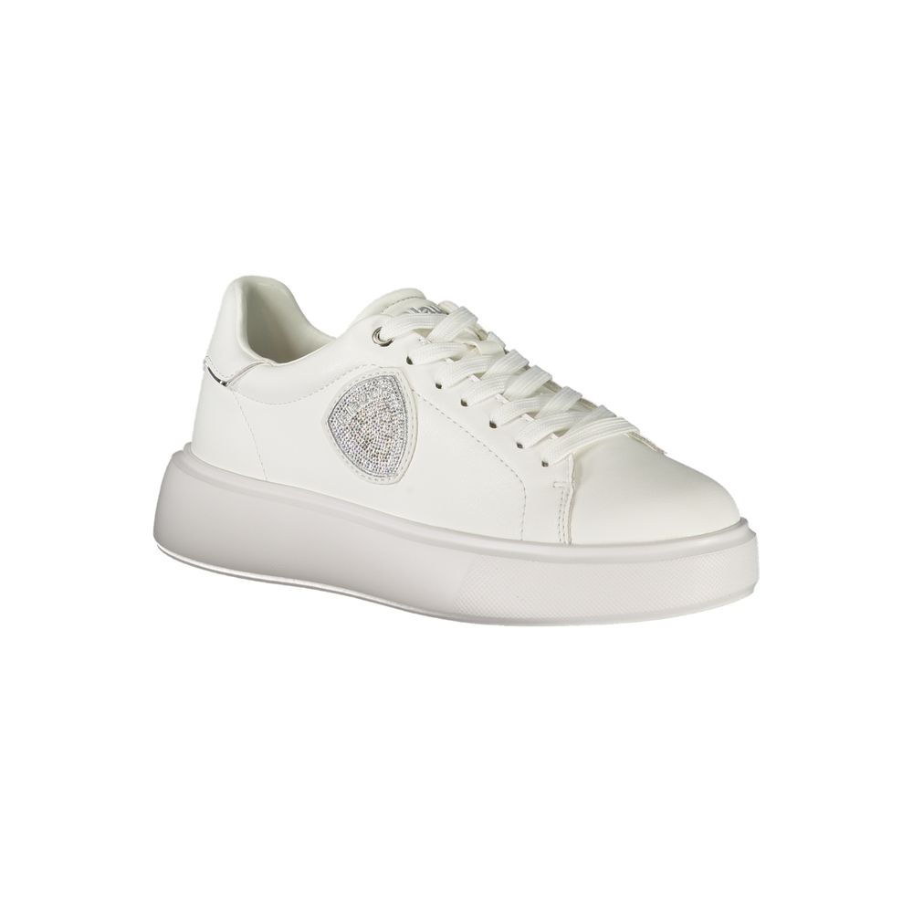 Blauer White Leather Women Sneaker - Zeiniez