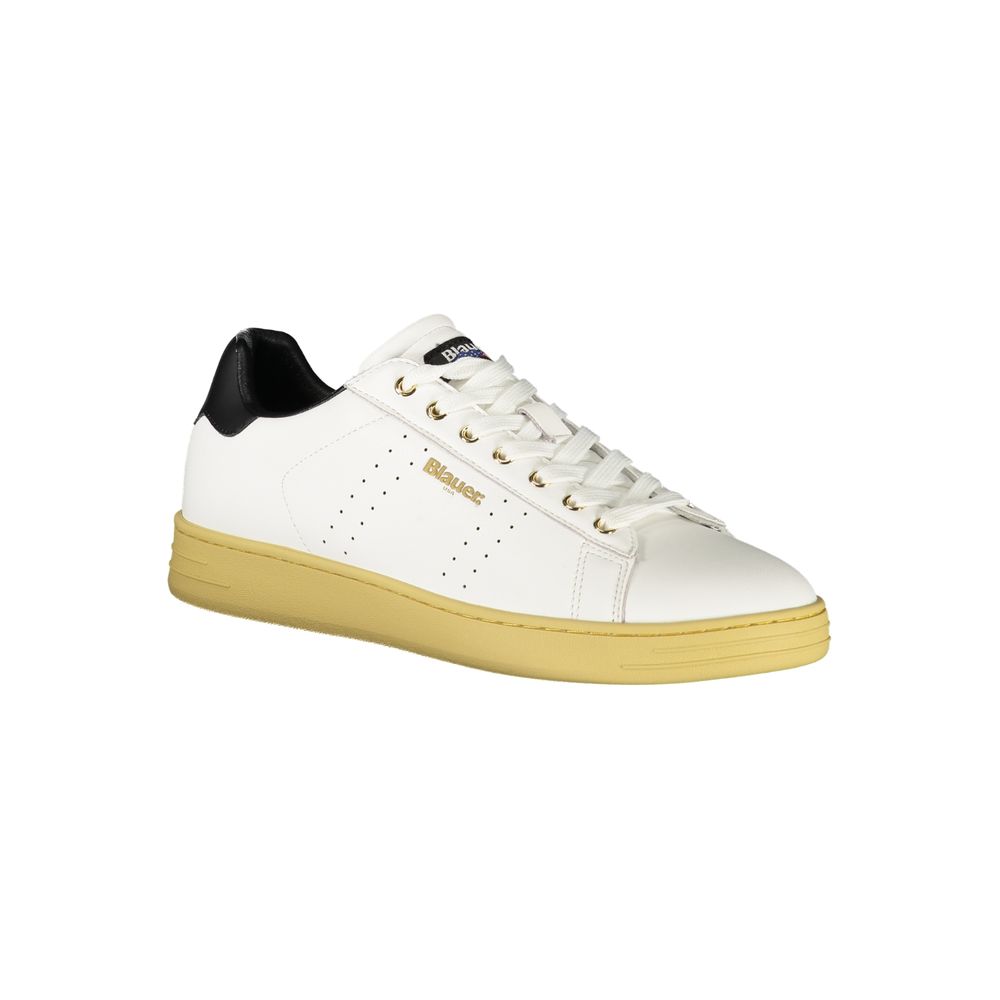 Blauer White Polyurethane Men Sneaker - Zeiniez