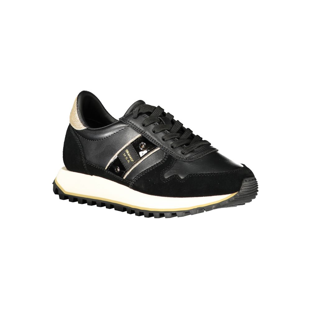 Blauer Black Leather Women Sneaker - Zeiniez