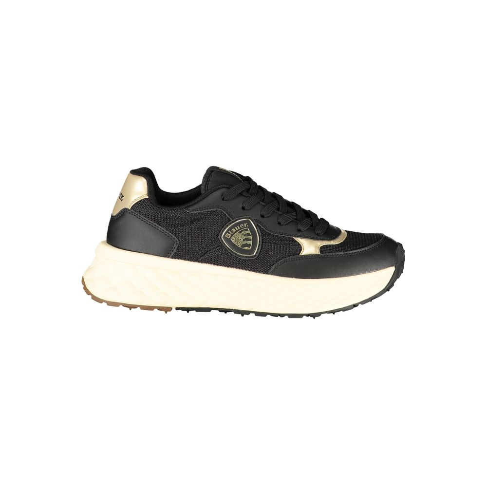 Blauer Black Leather Women Sneaker - Zeiniez