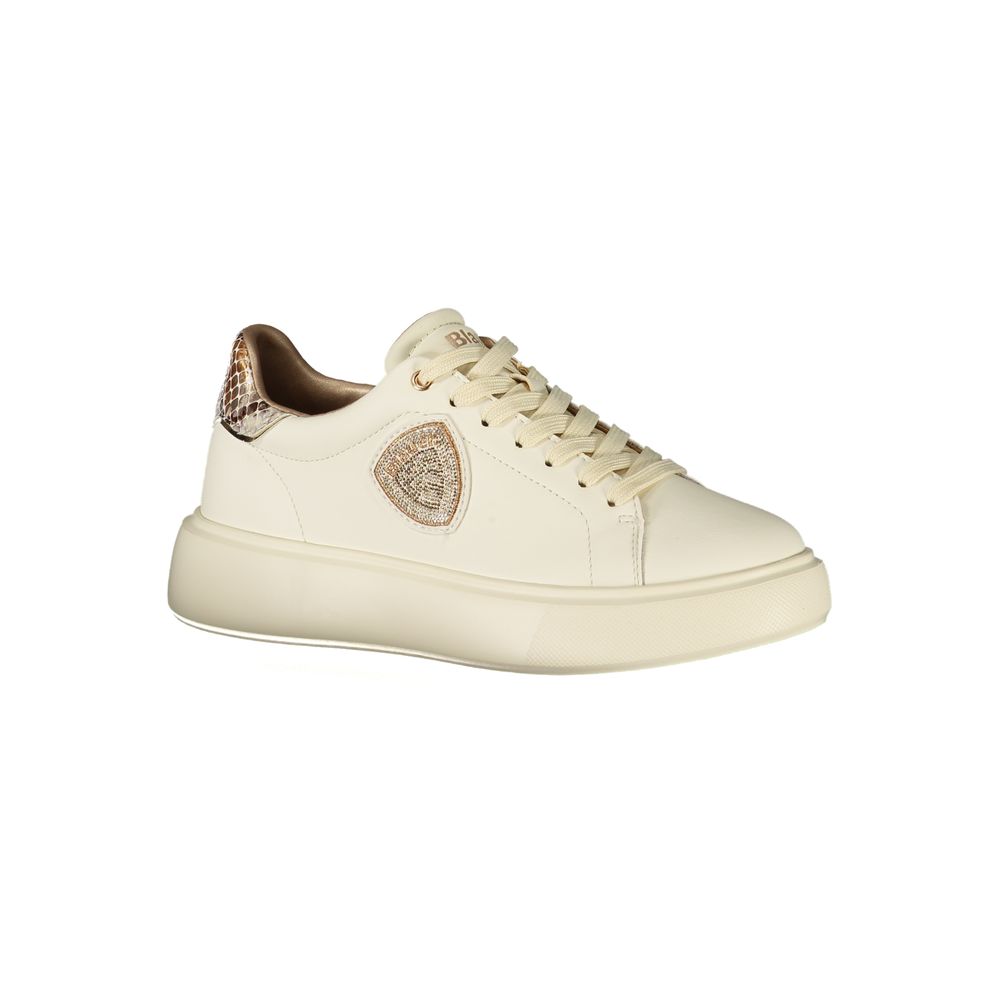 Blauer Beige Polyurethane Women Sneaker - Zeiniez
