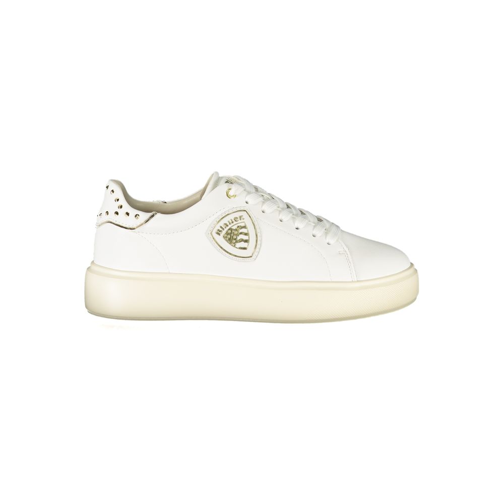Blauer White Leather Women Sneaker - Zeiniez