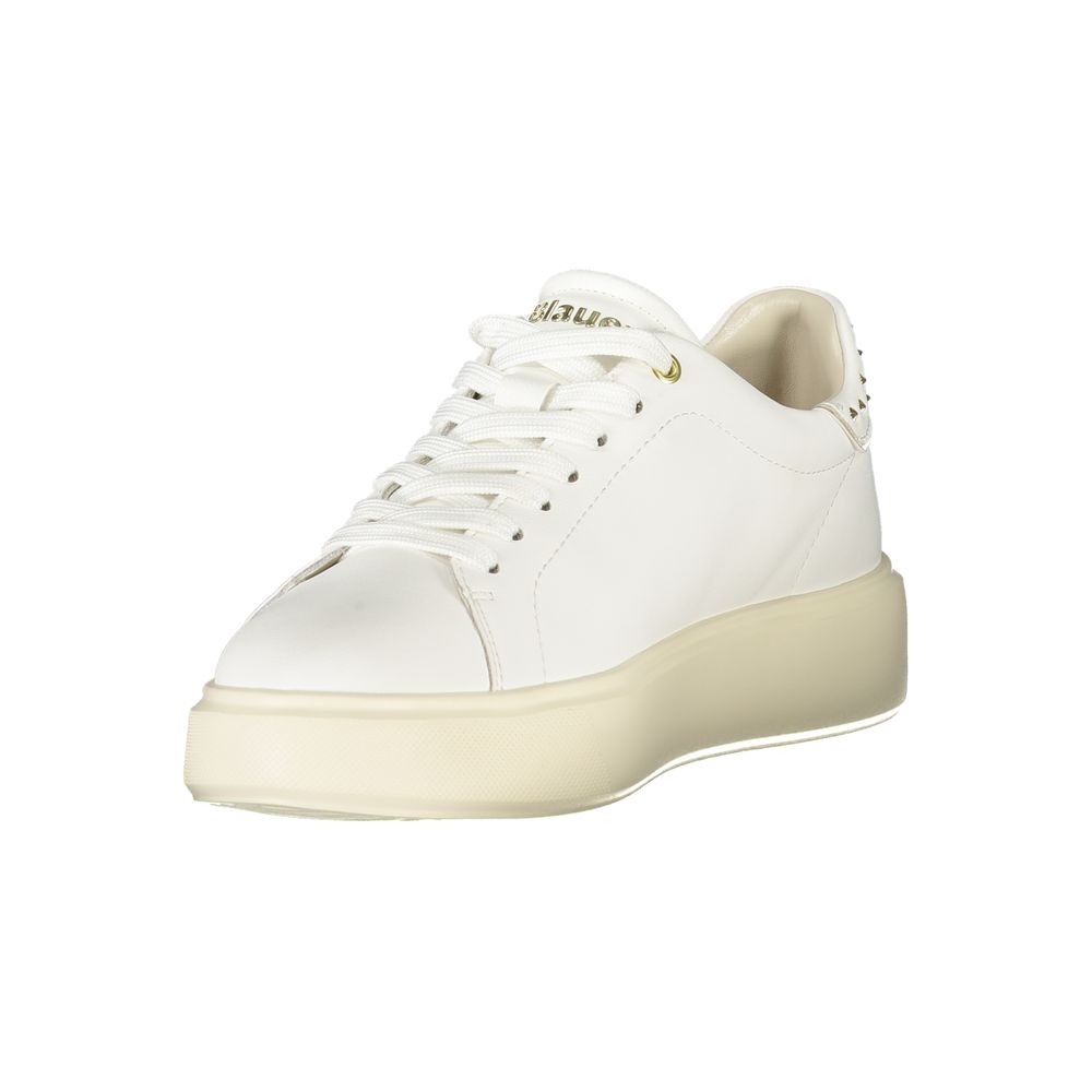 Blauer White Leather Women Sneaker - Zeiniez
