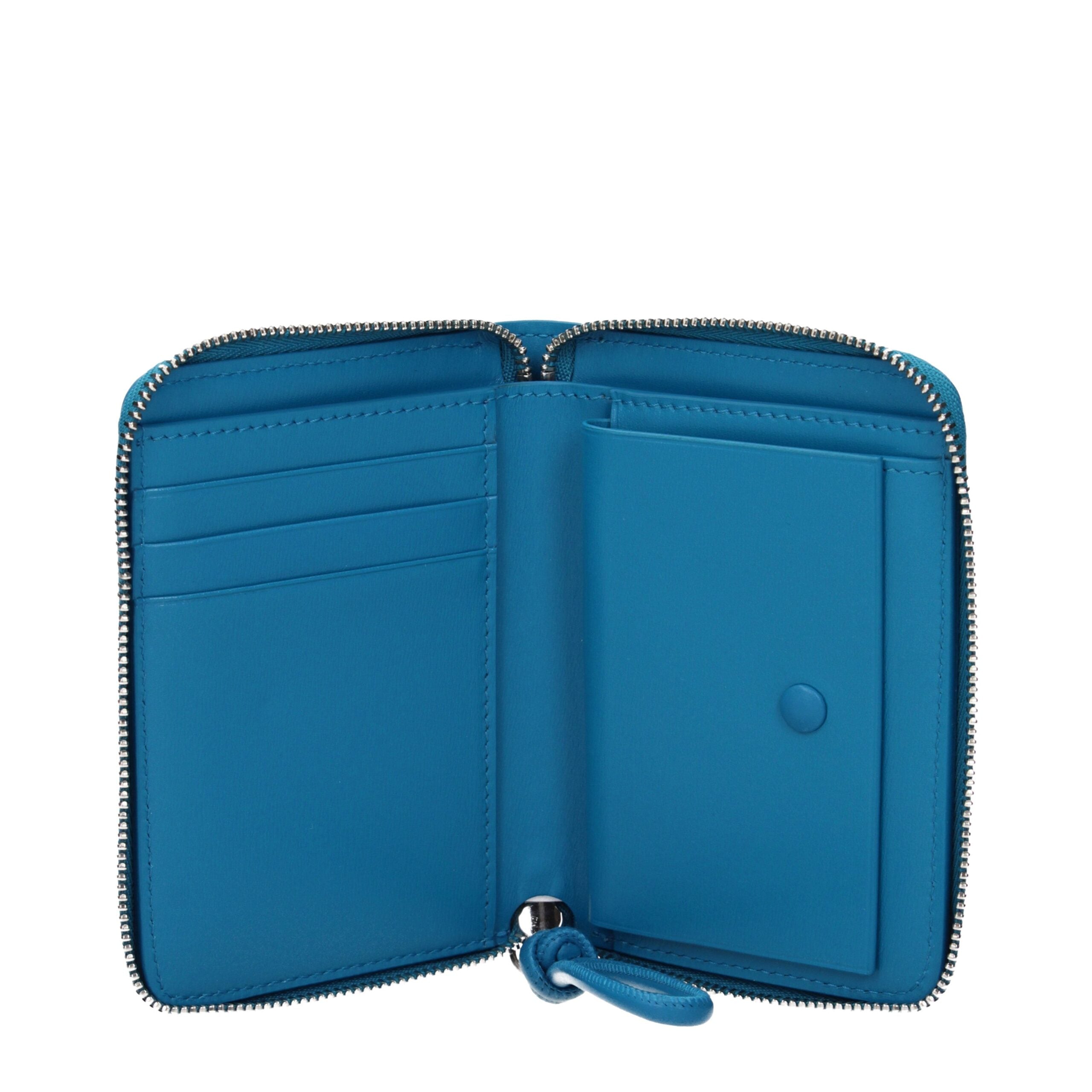 Jil Sander Blue Leather Wallet