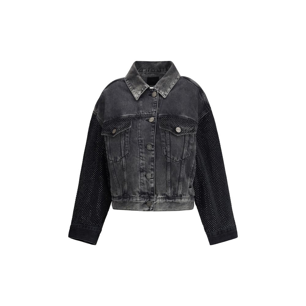 PINKO Gray Cotton Denim Jacket - Zeiniez