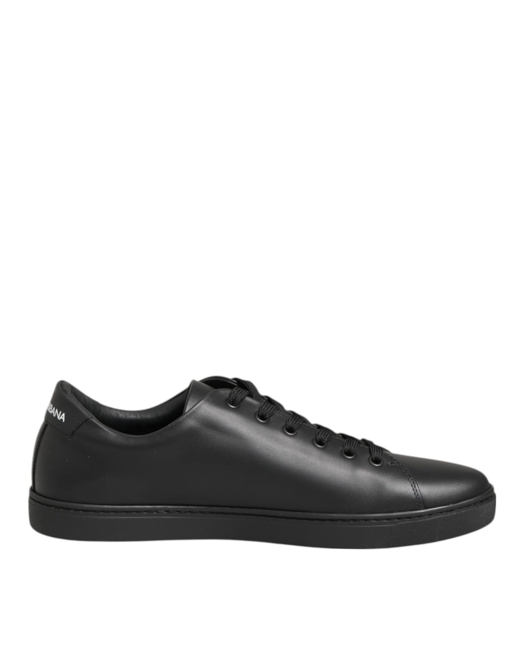 Dolce & Gabbana Black Leather Crystal Heart Sneakers  Shoes - Zeiniez