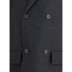 Fendi Gray Fleece Wool Coat
