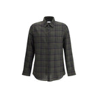 Saint Laurent Bicolor Cotton Pattern Shirt