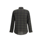 Saint Laurent Bicolor Cotton Pattern Shirt