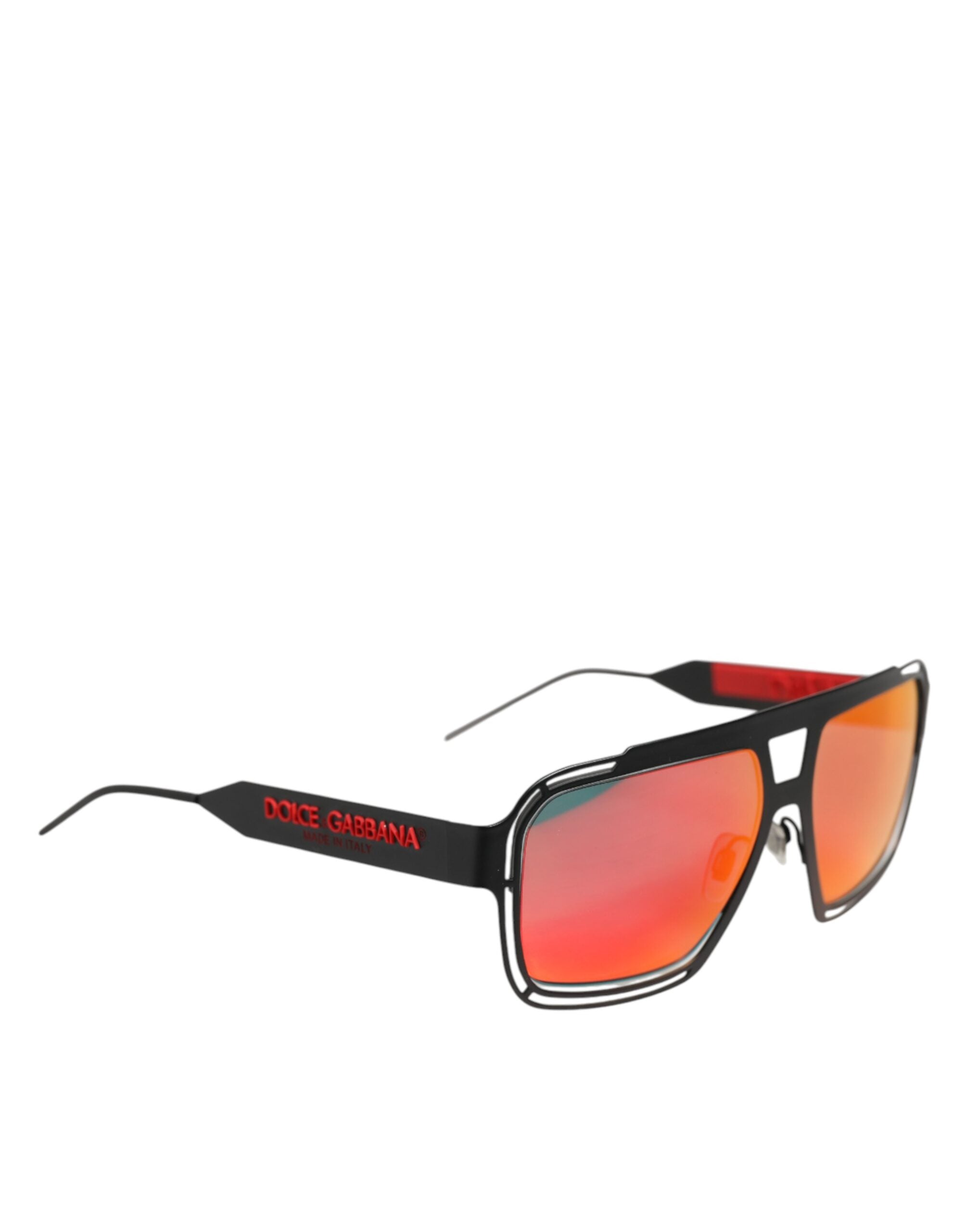 Dolce & Gabbana Black Metal Pilot Frame Shades Eyewear Sunglasses - Zeiniez