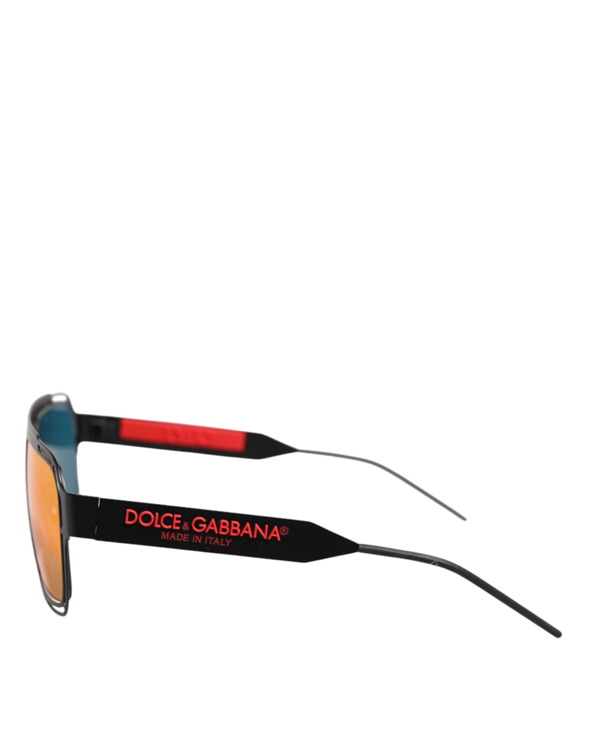 Dolce & Gabbana Black Metal Pilot Frame Shades Eyewear Sunglasses - Zeiniez