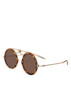 Dolce & Gabbana Gold Havana Frame DG Fatto A Mano Eyewea Sunglasses - Zeiniez