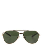 Dolce & Gabbana DG2125 Silver Frame Aviator Shades Eyewear Sunglasses - Zeiniez