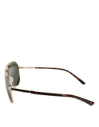 Dolce & Gabbana DG2125 Silver Frame Aviator Shades Eyewear Sunglasses - Zeiniez