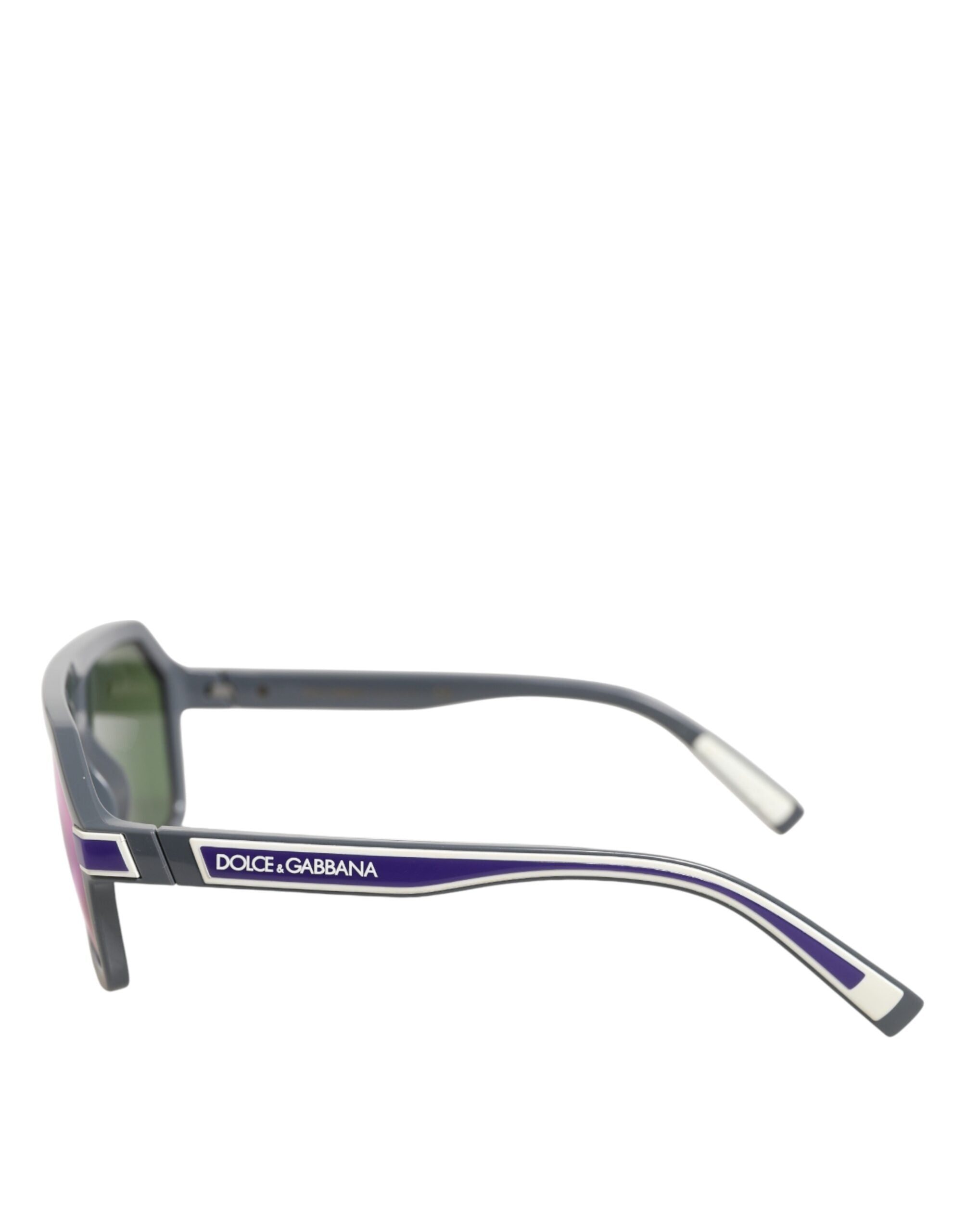 Dolce & Gabbana Blue Acetate Aviator Shades Eyewear Sunglasses - Zeiniez