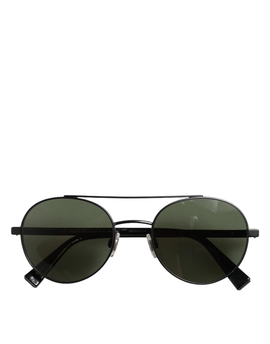Dolce & Gabbana Matte Black Steel Frame Gray Lens Sunglasses