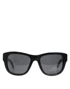 Dolce & Gabbana DG4177 Black Leather Frame Tinted Lens Sunglasses - Zeiniez