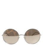 Dolce & Gabbana DG2215K Silver Metal Round Shades Eyewear Sunglasses - Zeiniez