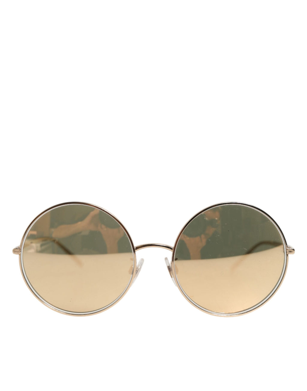 Dolce & Gabbana Gold Metal Round Shades Eyewear Sunglasses - Zeiniez