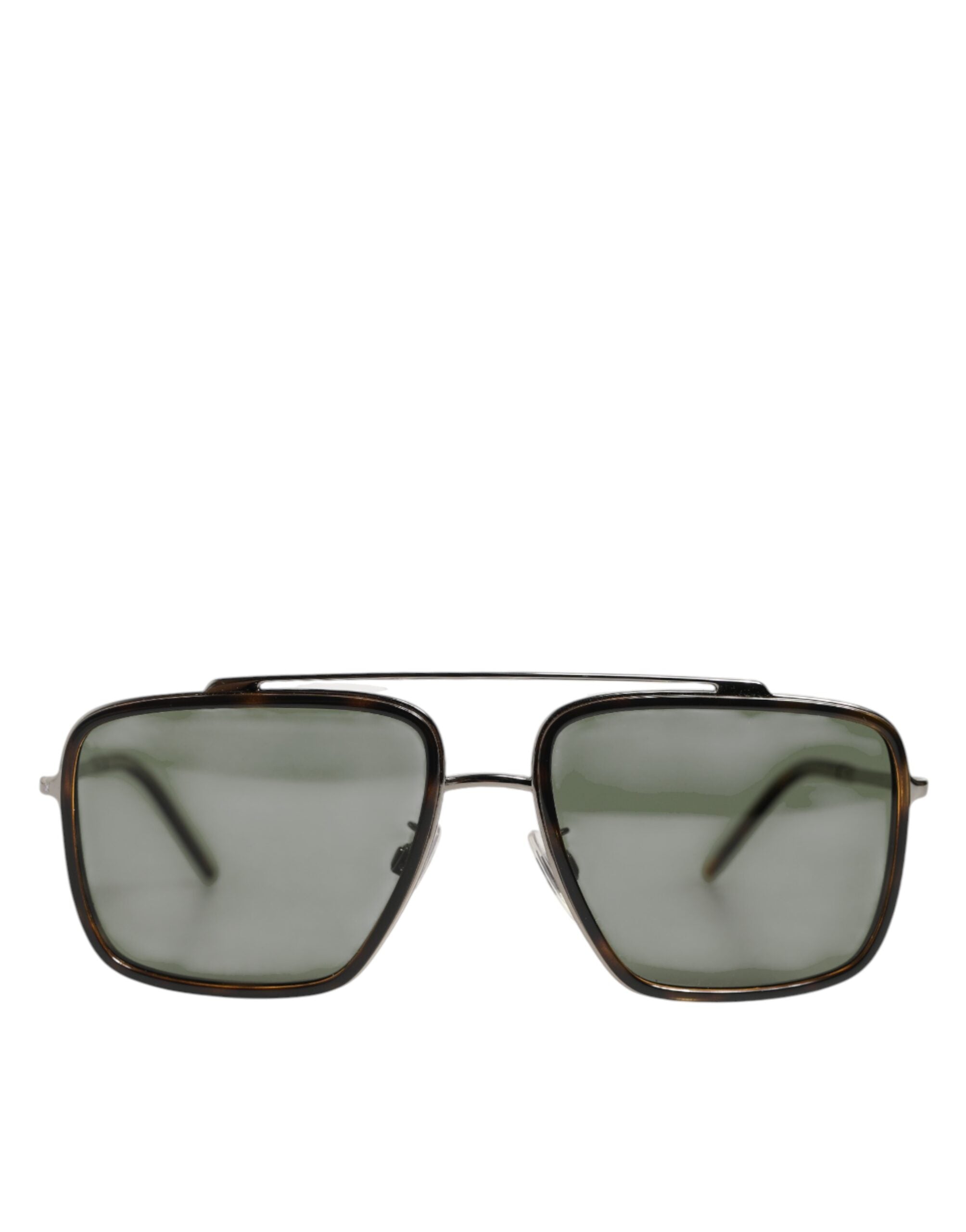 Dolce & Gabbana Silver Metal Frame Polarized Navigator Sunglasses - Zeiniez