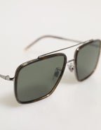 Dolce & Gabbana Silver Metal Frame Polarized Navigator Sunglasses - Zeiniez