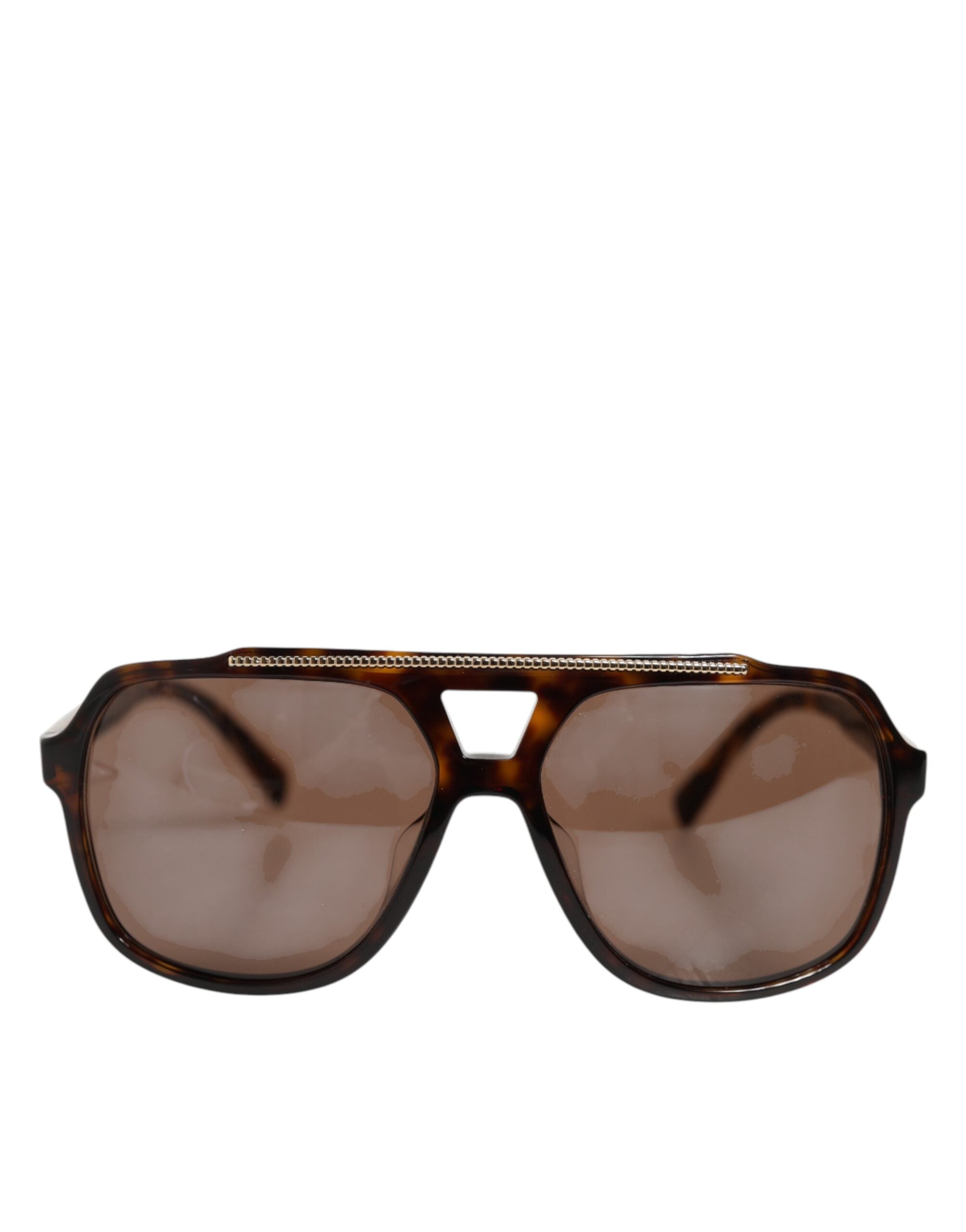 Dolce & Gabbana Dark Brown Tortoise Shell Pilot Frame Sunglasses - Zeiniez