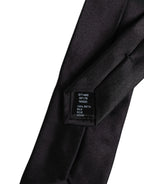 Dolce & Gabbana Black Safety Pins Silk Adjustable Necktie Accessory Tie - Zeiniez