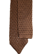 Dolce & Gabbana Brown 100% Silk Adjustable Necktie Men Accessory Tie - Zeiniez