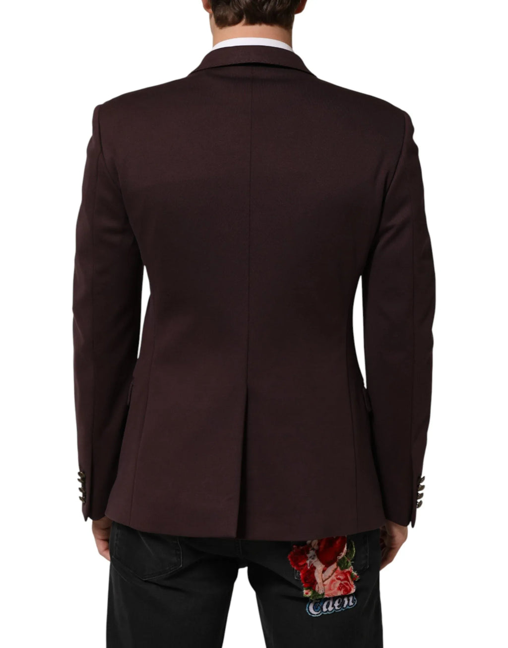 Dolce & Gabbana Maroon Cotton 2 Buttons Suit Jacket Blazer - Zeiniez