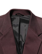 Dolce & Gabbana Maroon Cotton 2 Buttons Suit Jacket Blazer - Zeiniez