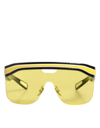 Dolce & Gabbana DG6162 Shield Black Yellow White Polyamide Sunglasses - Zeiniez