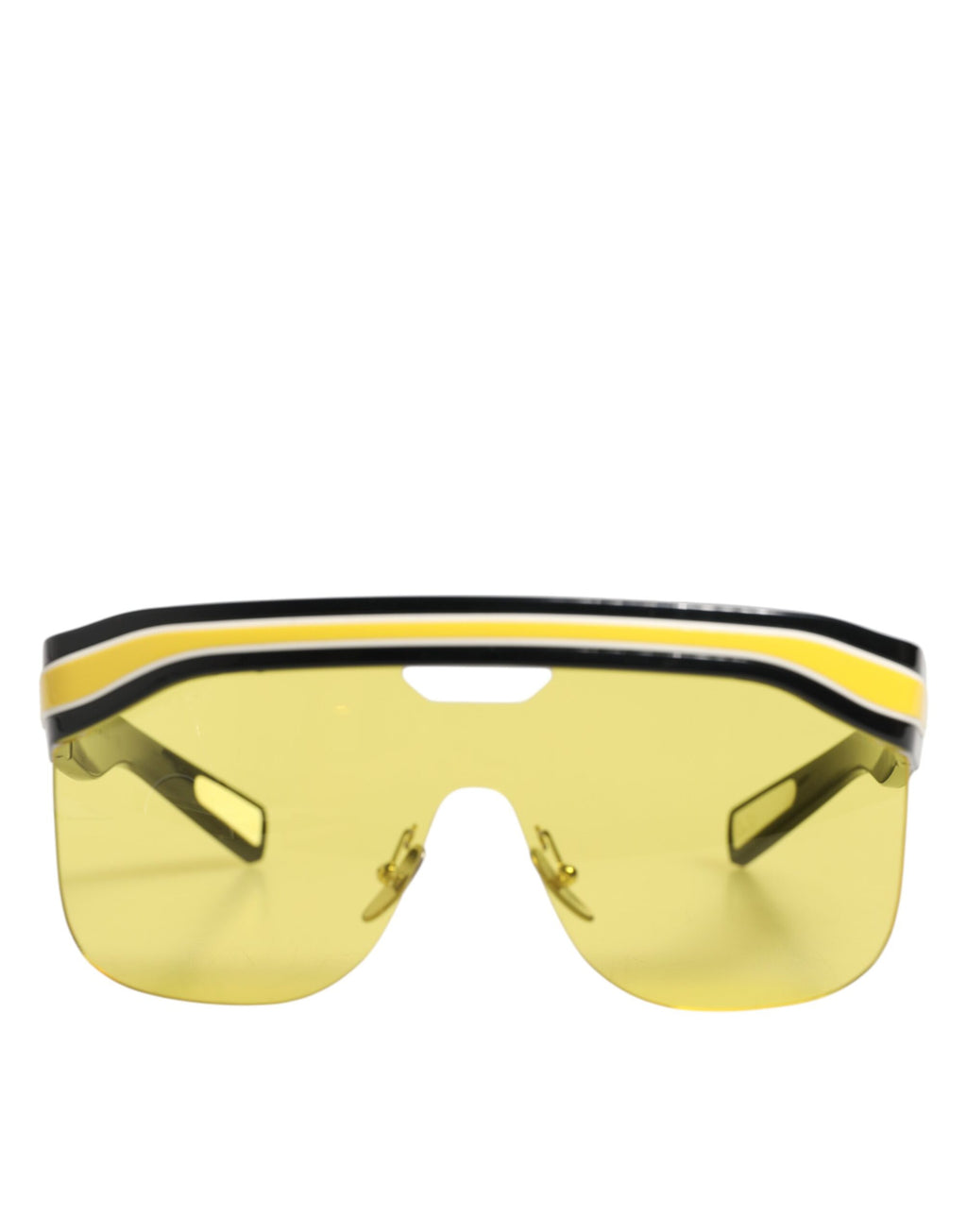 Dolce & Gabbana DG6162 Shield Black Yellow White Polyamide Sunglasses - Zeiniez