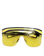 Dolce & Gabbana DG6162 Shield Black Yellow White Polyamide Sunglasses - Zeiniez