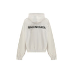 Balenciaga White Cotton Sweatshirt