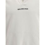 Balenciaga White Cotton Sweatshirt