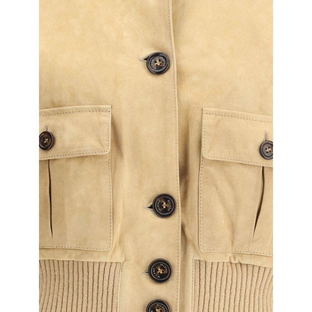 Valstar Beige Leather Jacket - Zeiniez
