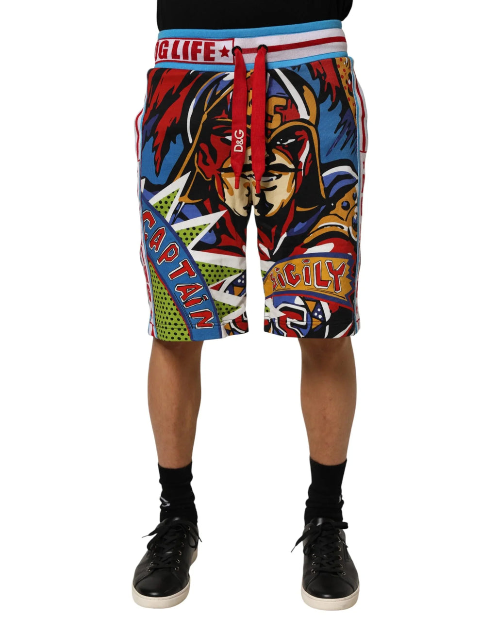 Dolce & Gabbana Multicolor Captain Sicily Men Bermuda Shorts - Zeiniez