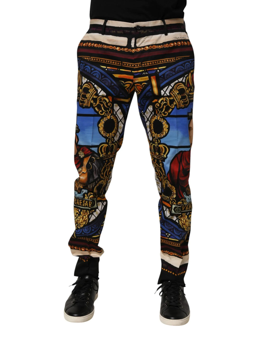 Dolce & Gabbana Multicolor Julias Ceasar Print Tapered Pants - Zeiniez
