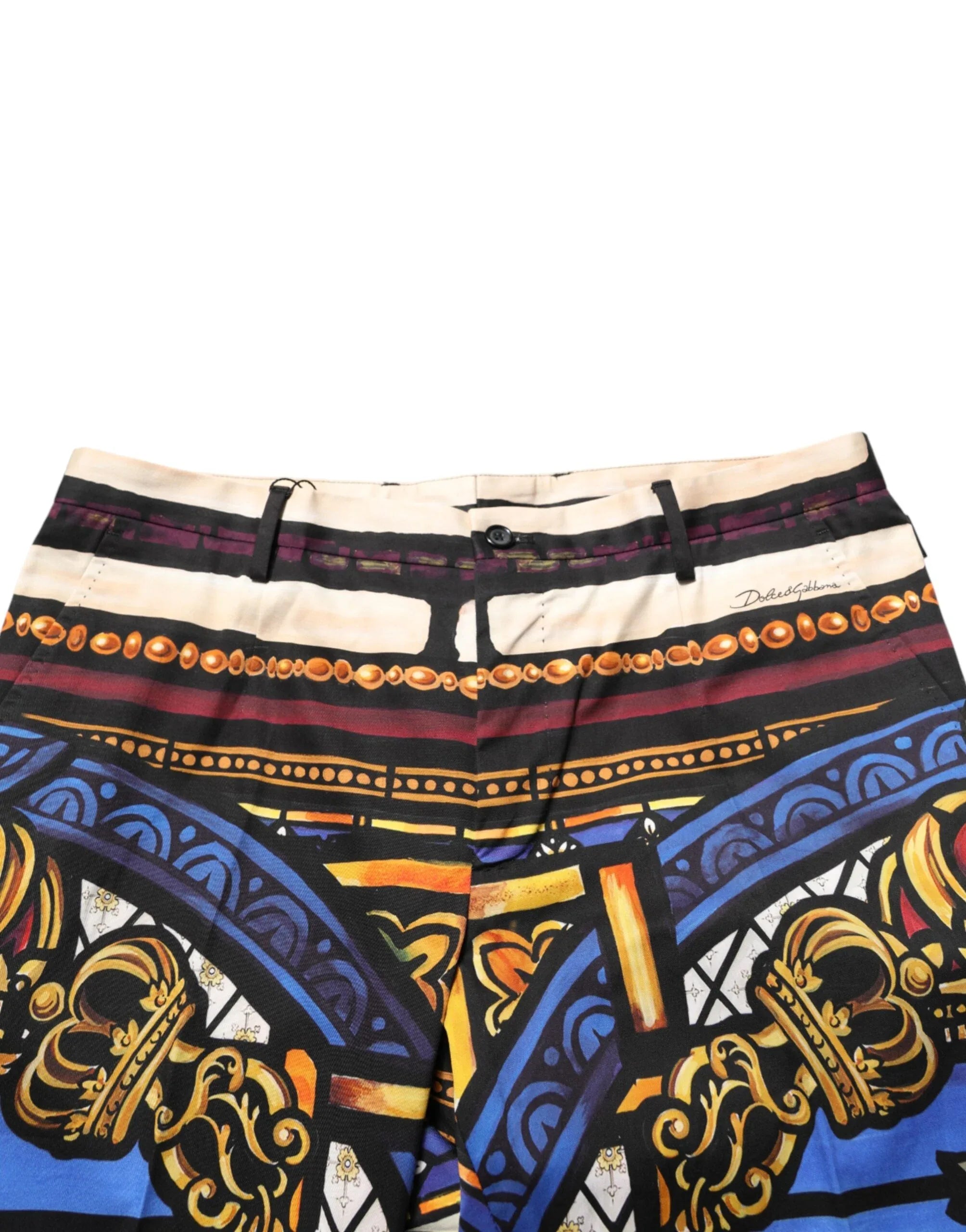 Dolce & Gabbana Multicolor Julias Ceasar Print Tapered Pants - Zeiniez