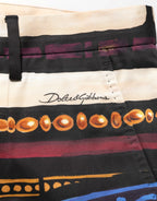 Dolce & Gabbana Multicolor Julias Ceasar Print Tapered Pants - Zeiniez