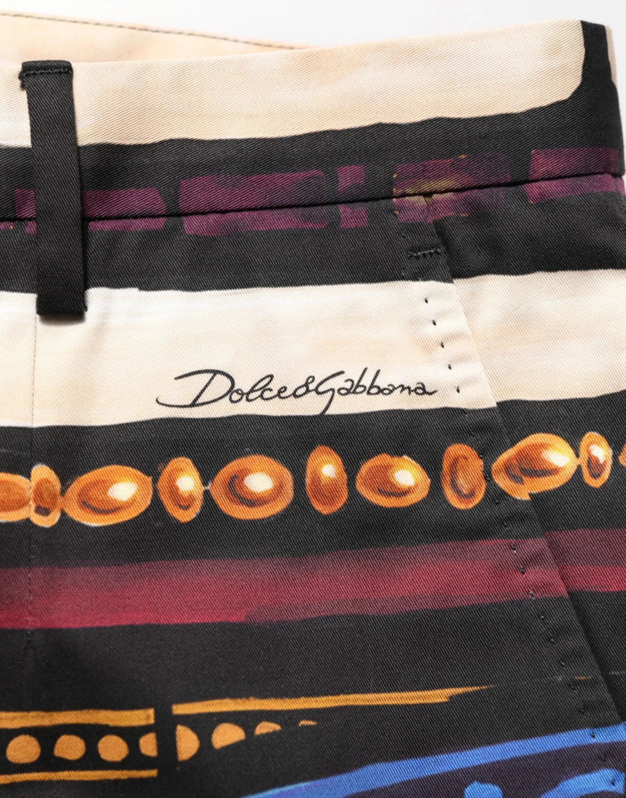 Dolce & Gabbana Multicolor Julias Ceasar Print Tapered Pants - Zeiniez