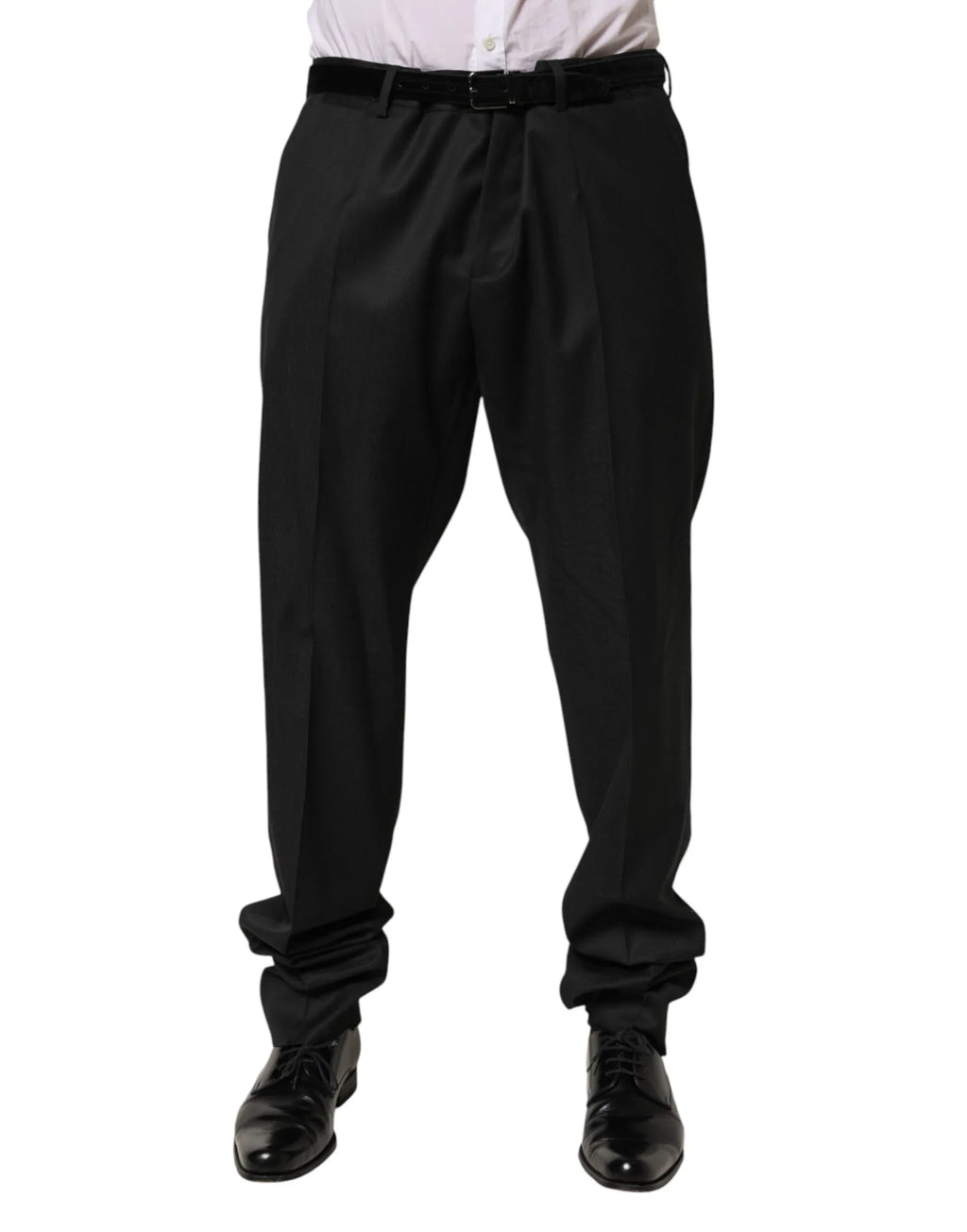 Dolce & Gabbana Black Wool Formal Dress Men Trouser Pants - Zeiniez