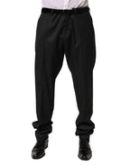 Dolce & Gabbana Black Wool Formal Dress Men Trouser Pants - Zeiniez