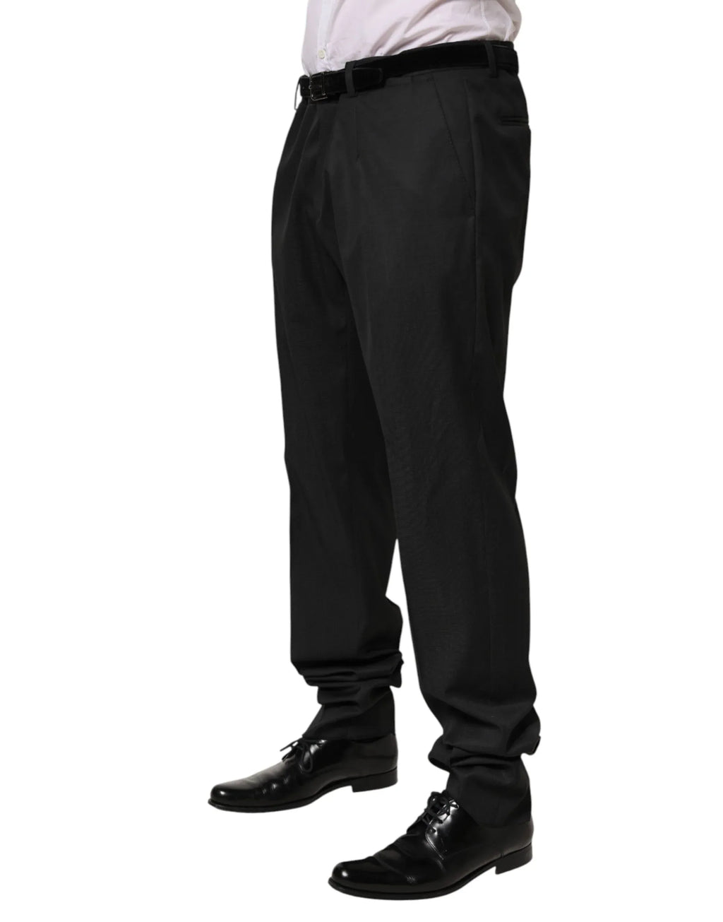Dolce & Gabbana Black Wool Formal Dress Men Trouser Pants - Zeiniez